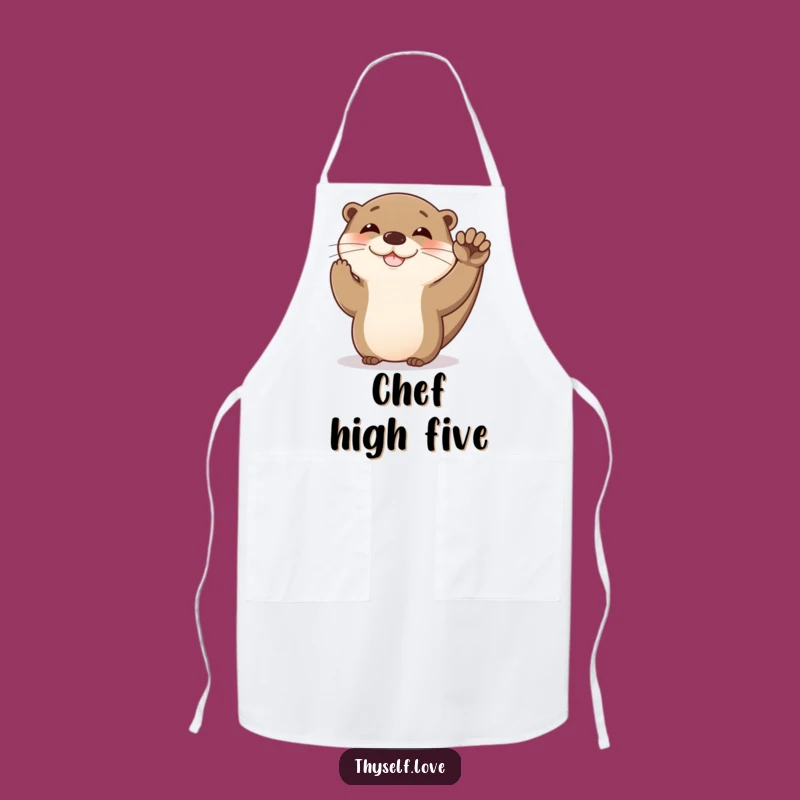 Funny Otter Kitchen Apron: Hilarious Wear for Celebrating Culinary Wins
