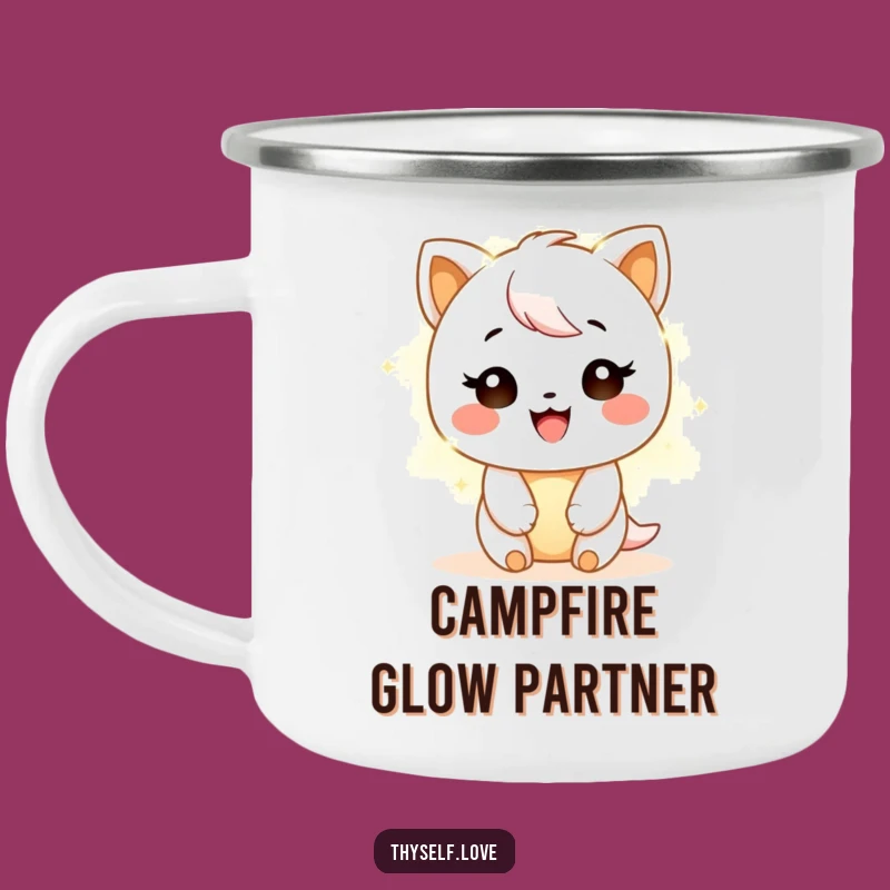 Funny Camping Mug: Happy Character's Warm Glow