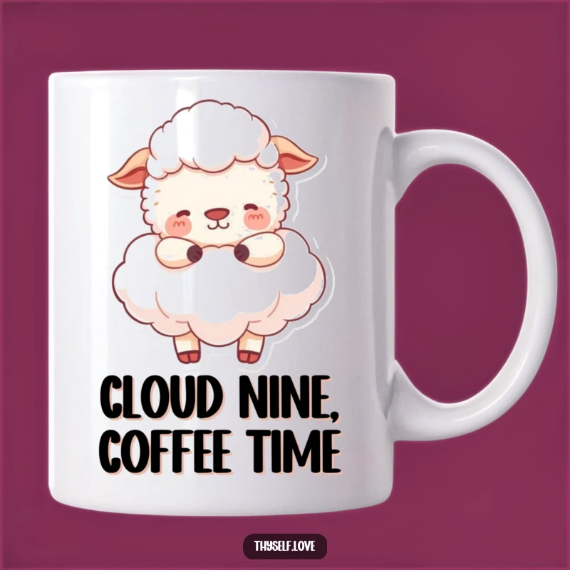 Funny Sheep Cloud Mug: Peaceful Mornings with This Adorable Funny Gift
