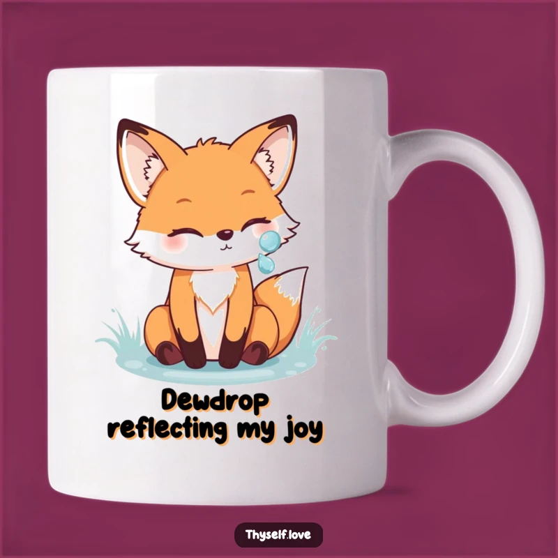 Funny Fox Reflection Mug: Whimsical Nature Lover Gift for Admiring Souls