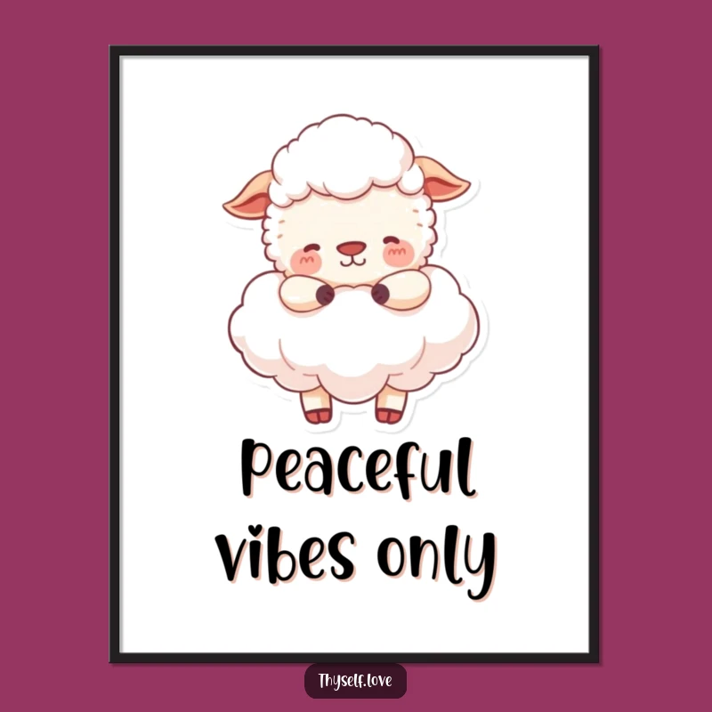Funny Sheep Cloud Poster: Bring Peaceful Vibes to Your Walls