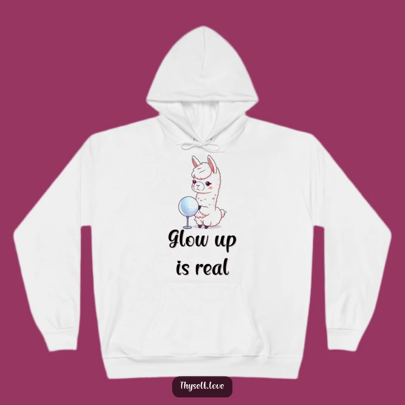 Cozy Funny Llama Disco Ball Hoodie: Stay Warm & Fabulous with this Cute Llama