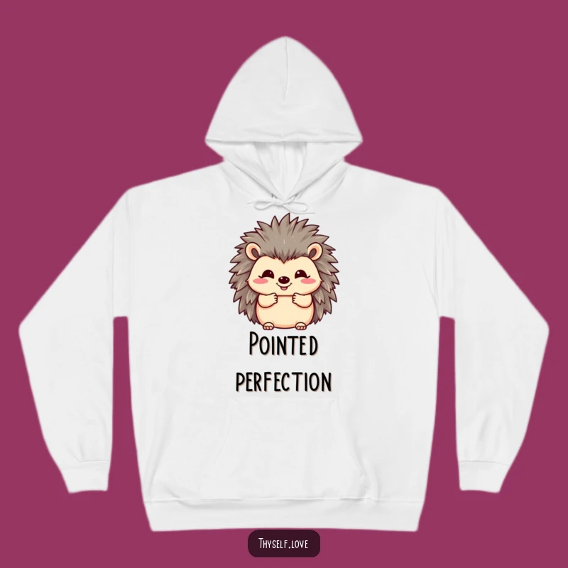 Funny Happy Hedgehog Hoodie: Fluffy Quills Sweatshirt, Cozy & Humorous Gift