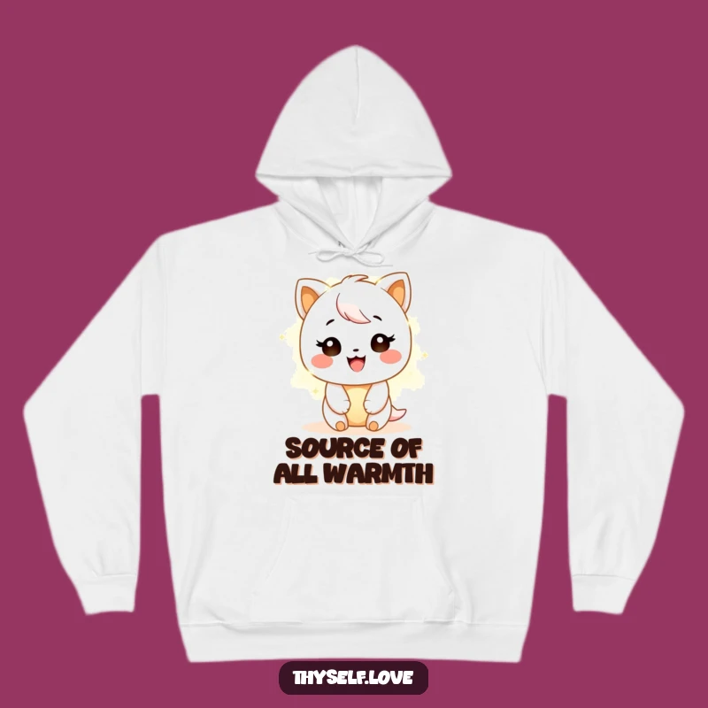Cozy Funny Hoodie: Happy Character's Warm Glow