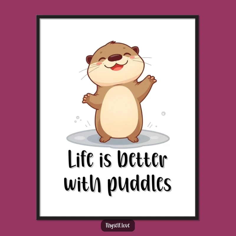 Free Printable Giggling Otter Wall Art - Fun Downloadable Art for Playful Spaces
