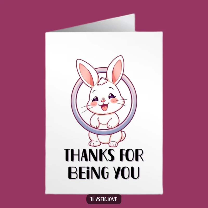 Free Printable Thank You Card: Bunny Beauty - A Sweet Downloadable Gift for Appreciation!