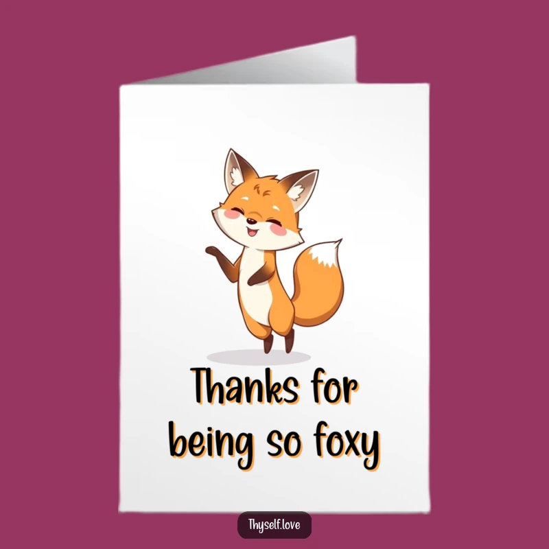 Free Printable Thank You Card: Fox Shadow Play, Funny Downloadable Gift