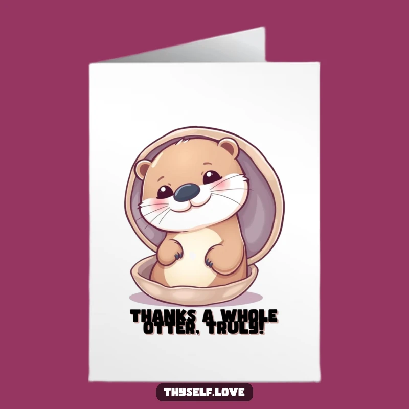 Free Printable Thank You Card: Otter Gratitude, Downloadable & Print-at-Home!