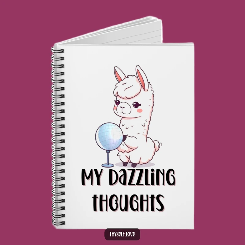 Funny Llama Disco Ball Notebook: Jot Down Your Sparkly Thoughts with this Cute Journal