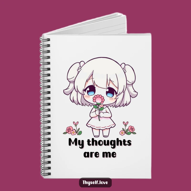 Funny Notebook: Character's Self-Love Flower Journaling
