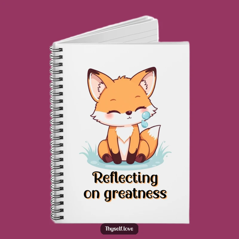 Funny Fox Reflection Notebook: Capture Your Thoughts with Woodland Charm