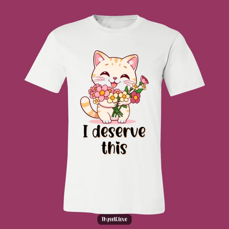 Funny Cat Flower Bouquet T-Shirt: Wear Your Pride with this Hilarious Tee