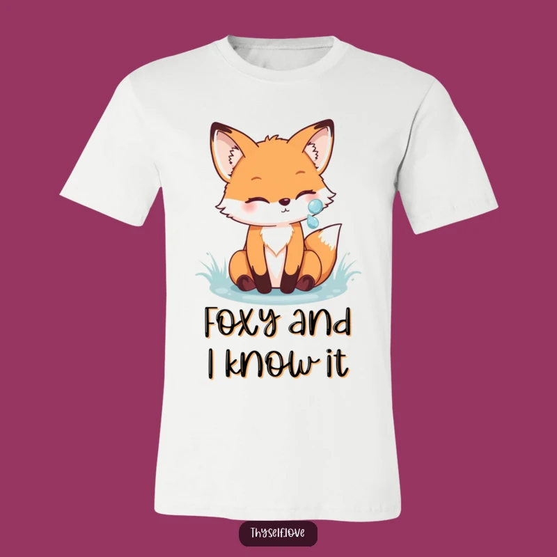 Funny Fox Reflection Tee: Comical Woodland Creature Shirt for Nature Lovers