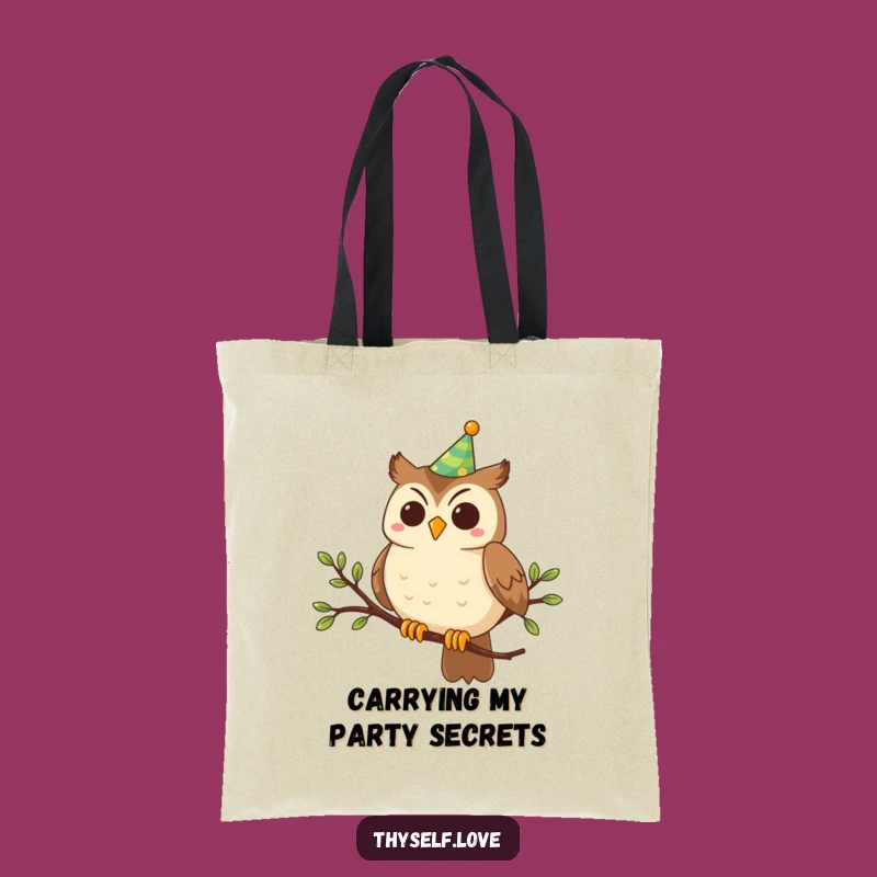 Funny Party Owl Tote Bag: Carry Your Fun and Essentials in Style